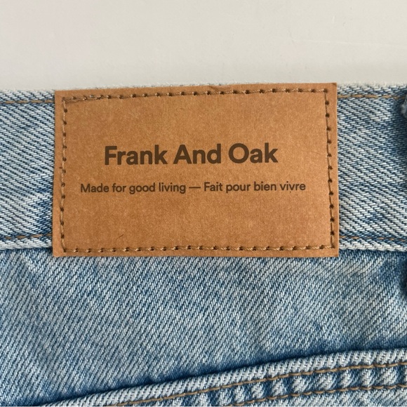 Frank & Oak Denim Jean Skirt Midi Maxi Size Medium With Slit Cotton - Picture 8 of 15